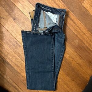American Eagle Outfitters Men's Dark Blue Straight Jeans
